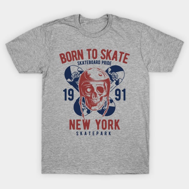 Skateboard born to skate gift T-Shirt by Kingluigi